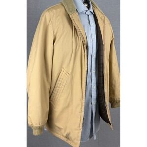Vintage McGregor Sportswear Tan Quilted Lining Jacket Talon Zip 50s 60s Size 38